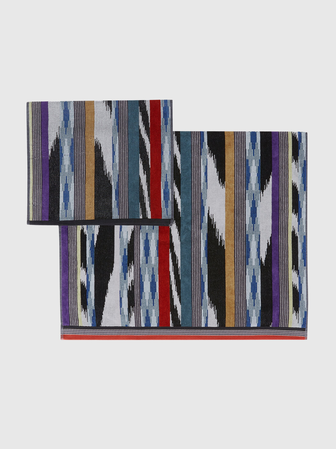 Two-Piece Guest Set Plus Hand Towel In Cotton, Multicoloured  - 8051575784880 - 1
