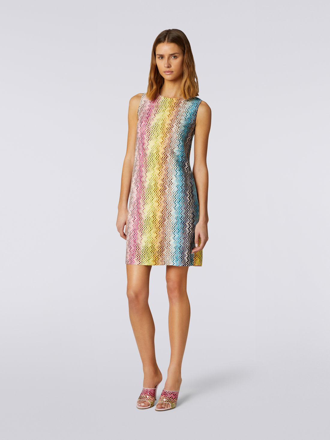 Viscose A-line dress, Multicoloured  - 1