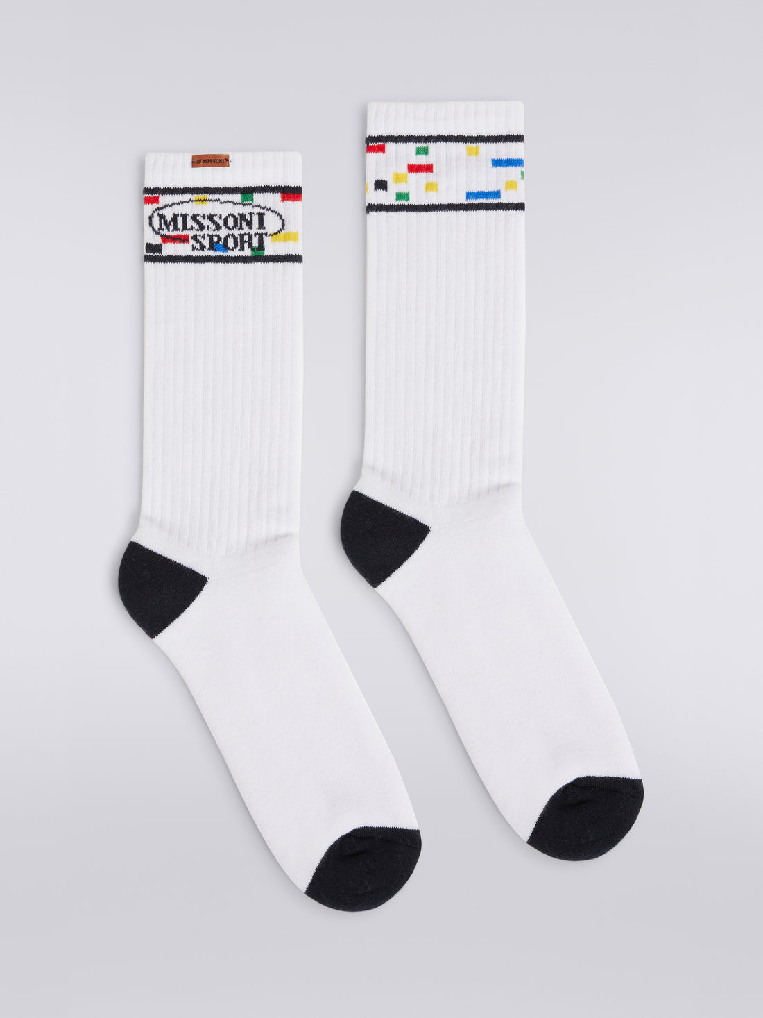 Cotton terry socks with Legacy logo, White  - OS23SS03BW00N1SM8OQ - 0