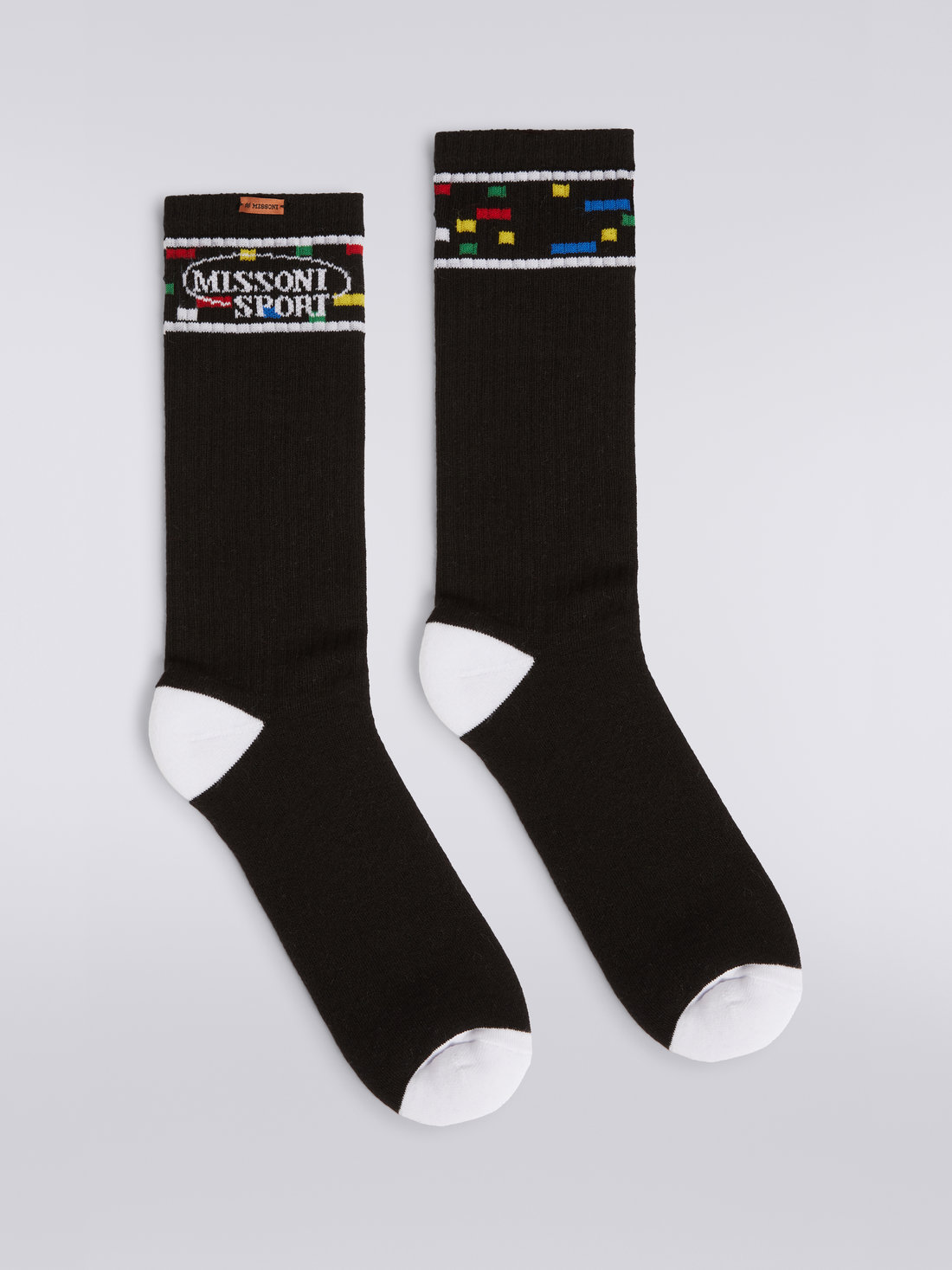 Cotton terry socks with Legacy logo, Black    - OS23SS03BW00N1SM8OS - 0