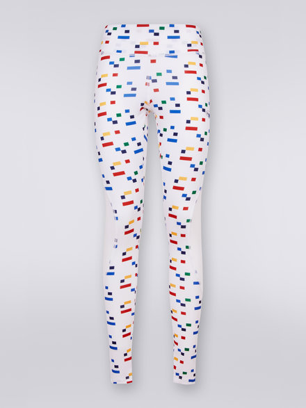 Leggings with mesh inserts and Legacy logo pixels, White & Multicoloured Heritage - DS23SI1DBJ00ERS017I