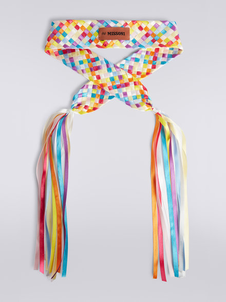 Multicoloured braided ribbon belt, Multicoloured  - KS23SS05BV00DESM923