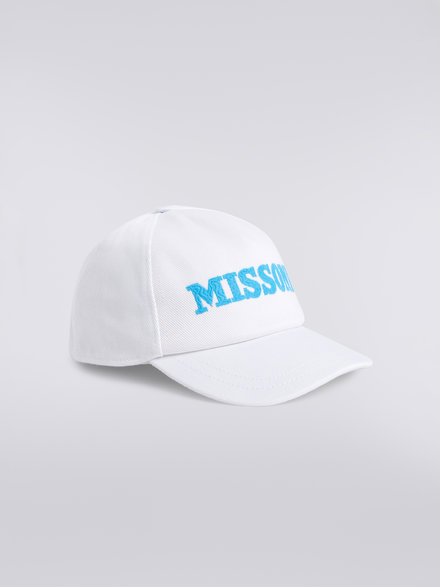Cotton hat with visor and logo, Multicoloured  - KS23SS09BV00DFSM926