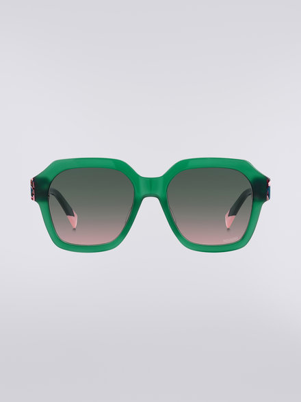 Missoni Seasonal Acetate Sunglasses, Green & Pink - LS23S00QBV008BSM8GI