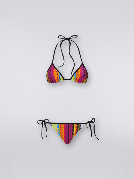 Nylon chevron bikini, Multicoloured - MC22SP00BJ00DGSM8NP