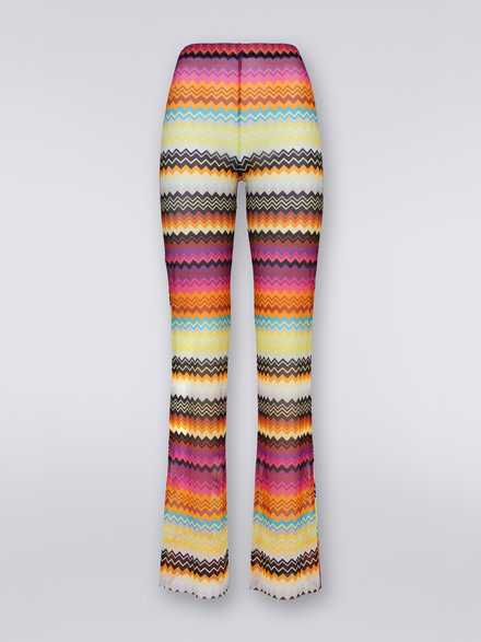 Zigzag print tulle trousers, Multicoloured - MC23SI01BJ00DJSM8NP