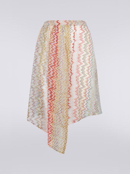 Mountain lace cover up skirt with lamé, Multicoloured - MS23SH00BR00JHSM8LH