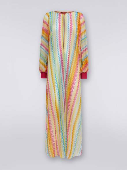 Long-sleeved long cover up, Multicoloured  - MS23SQ05BJ00DJSM8NO