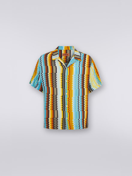 Viscose bowling shirt, Multicoloured  - US23SJ0RBW00M1S109N