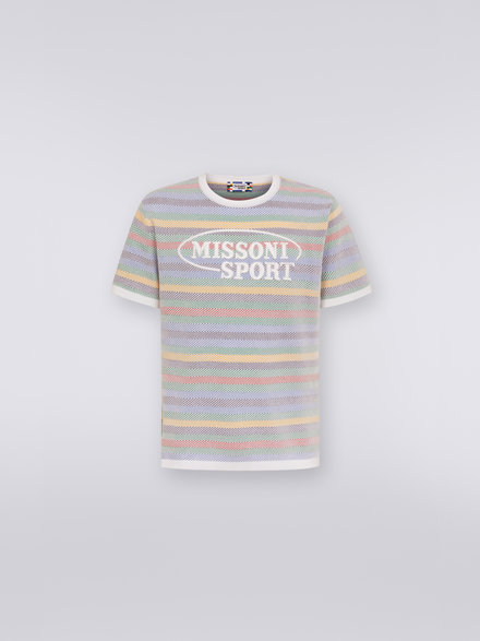 Camiseta de cuello redondo confección jacquard y banda de punto, Multicolor  - US23SL1GBK023ESM8ND