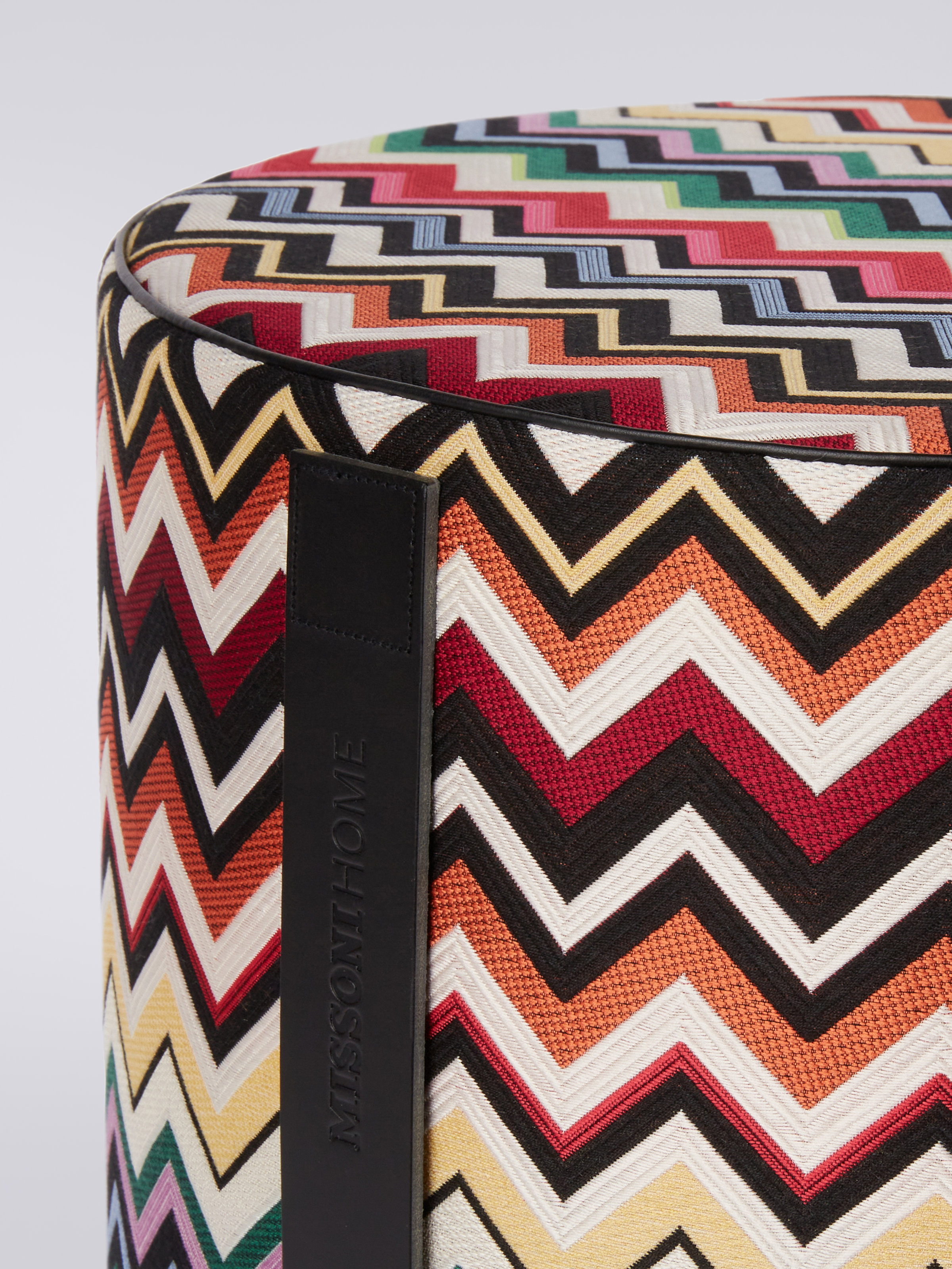 Belfast Cylinder Pouf, Multicoloured  - 2