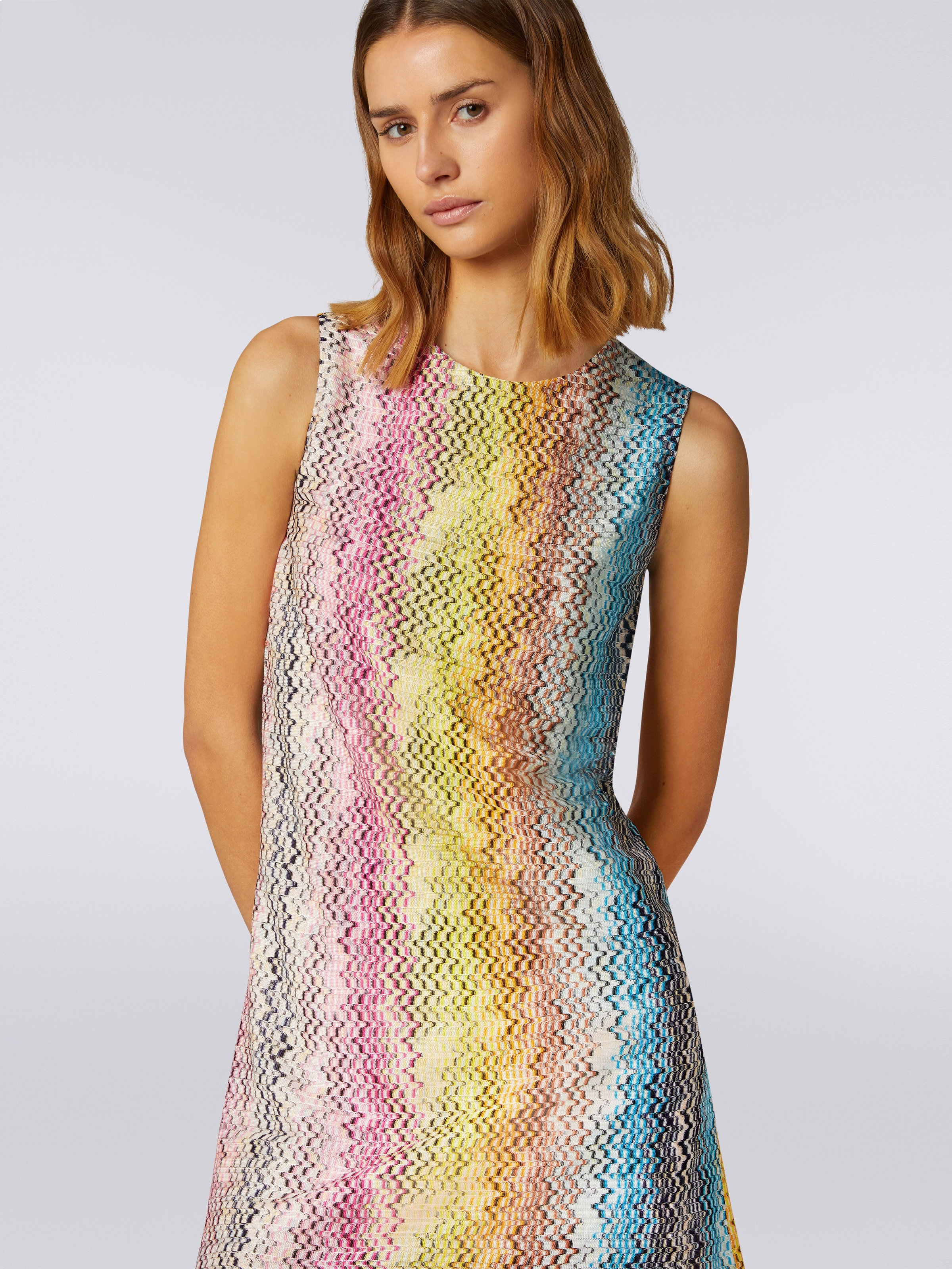 Viscose A-line dress, Multicoloured  - 4