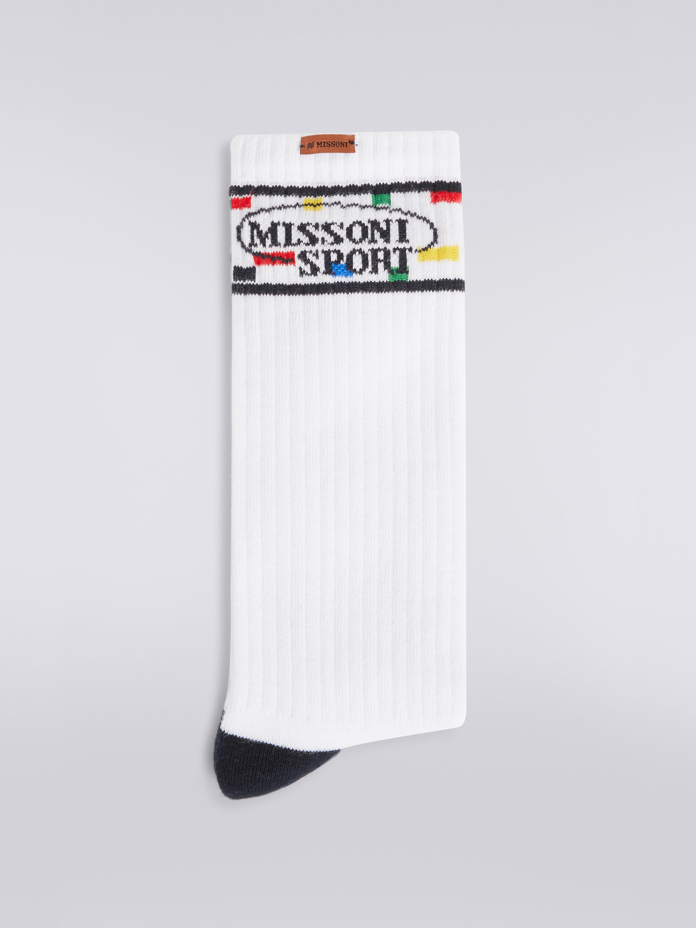 Cotton terry socks with Legacy logo, White  - 1