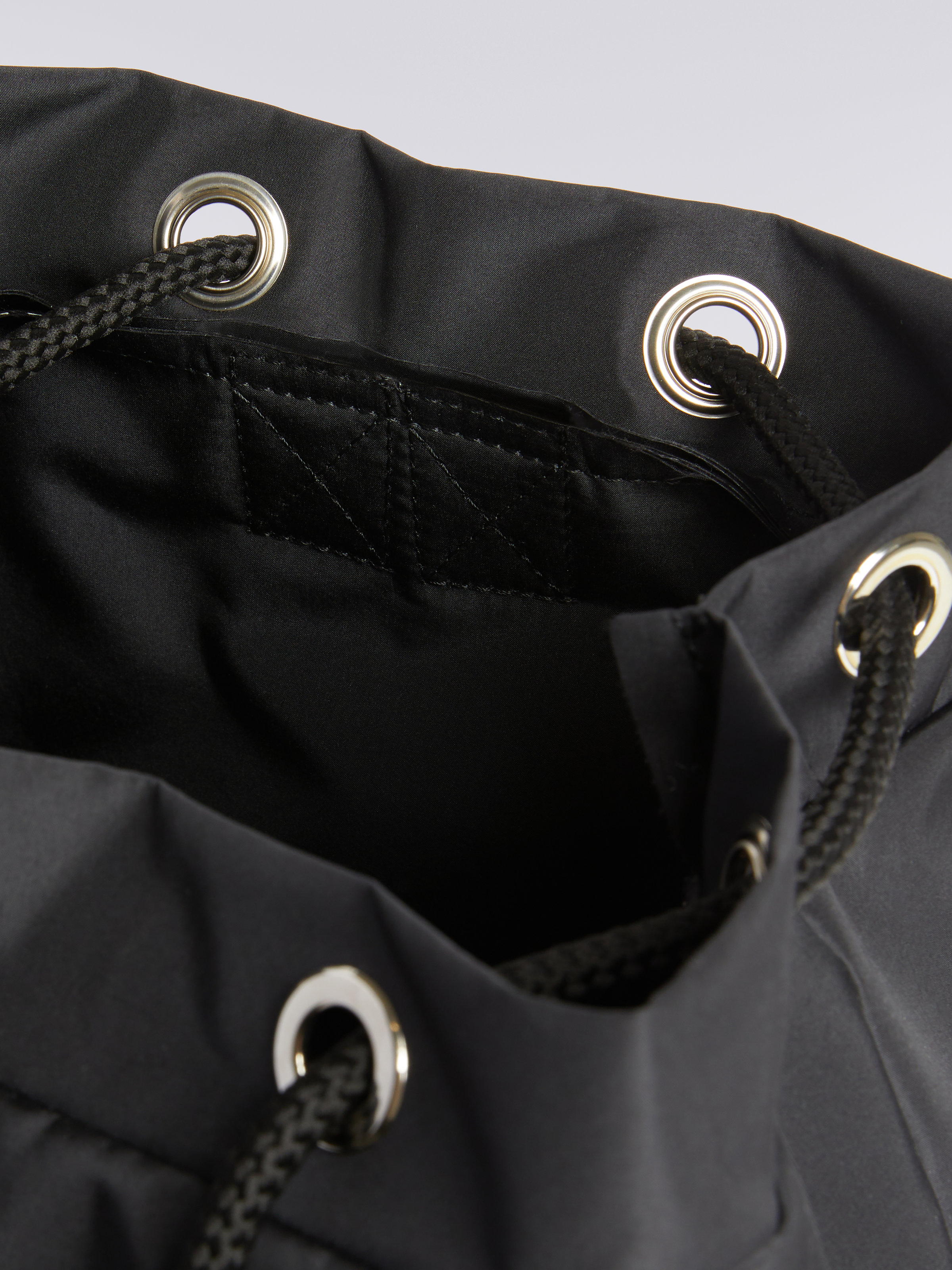 Nylon rucksack with multicoloured print and logo, Black    - 3